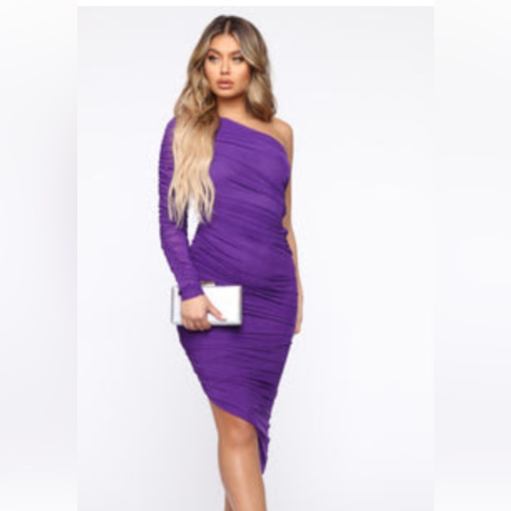 Purple Asymmetric Dress